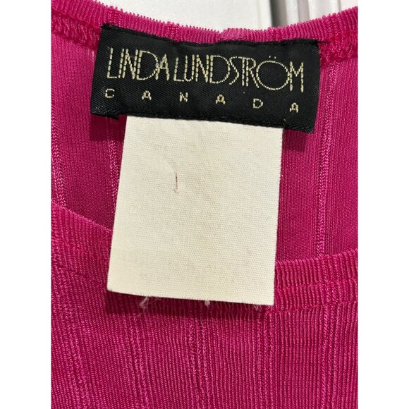 LInda Lundstrom Sleeveless Magenta A-Line Maxi Dress Stretchy Sz XL - Picture 5 of 7